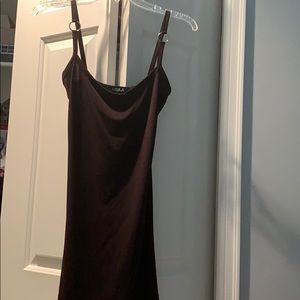 Brown and gold rings dress